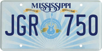 MS license plate JGR750