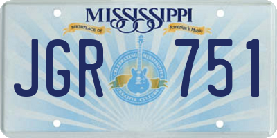 MS license plate JGR751