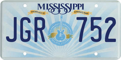MS license plate JGR752