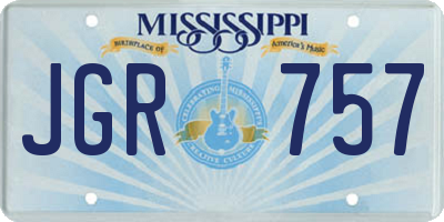 MS license plate JGR757