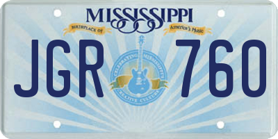 MS license plate JGR760