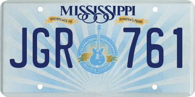 MS license plate JGR761