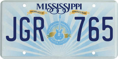 MS license plate JGR765