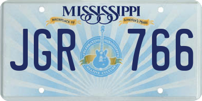 MS license plate JGR766