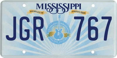 MS license plate JGR767