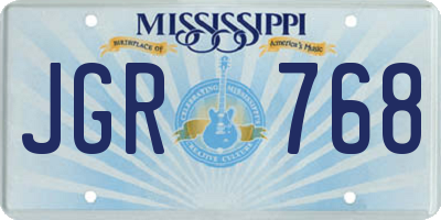 MS license plate JGR768