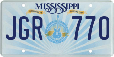MS license plate JGR770