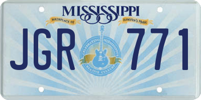 MS license plate JGR771