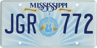 MS license plate JGR772