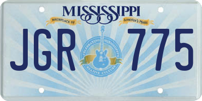 MS license plate JGR775