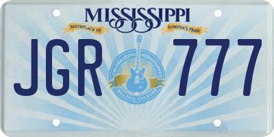 MS license plate JGR777