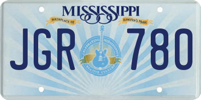 MS license plate JGR780