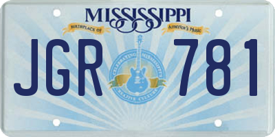 MS license plate JGR781