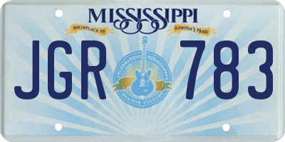 MS license plate JGR783