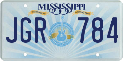 MS license plate JGR784