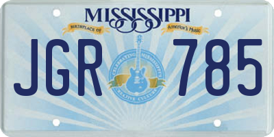 MS license plate JGR785