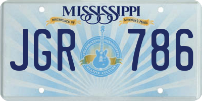 MS license plate JGR786