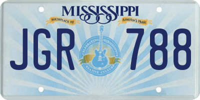 MS license plate JGR788