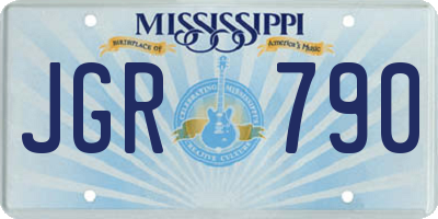 MS license plate JGR790