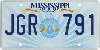 MS license plate JGR791