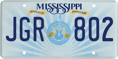 MS license plate JGR802
