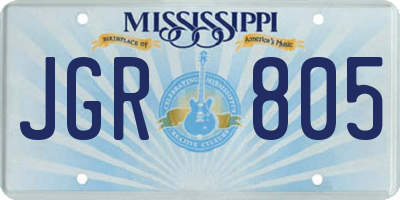 MS license plate JGR805