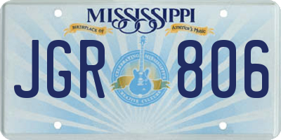 MS license plate JGR806