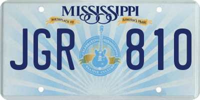 MS license plate JGR810