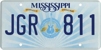 MS license plate JGR811