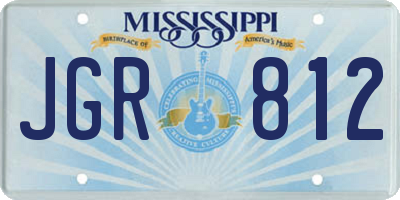 MS license plate JGR812