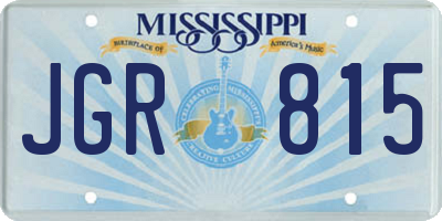 MS license plate JGR815