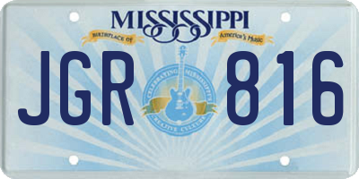 MS license plate JGR816