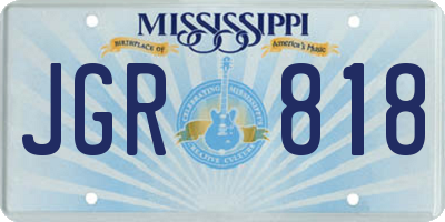 MS license plate JGR818