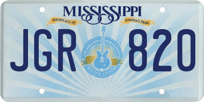 MS license plate JGR820