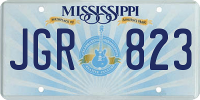 MS license plate JGR823