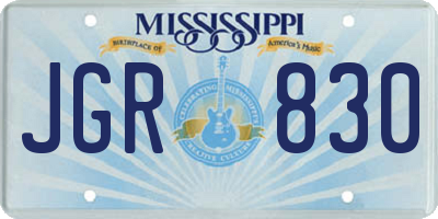 MS license plate JGR830