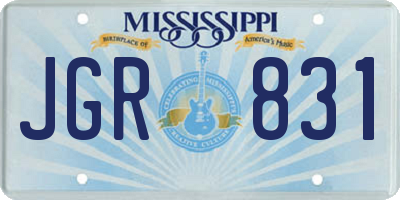 MS license plate JGR831