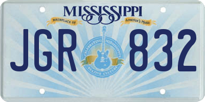 MS license plate JGR832