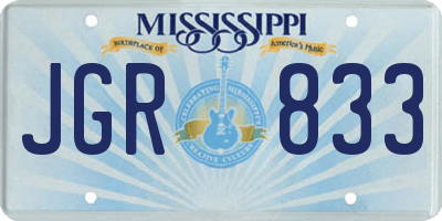MS license plate JGR833