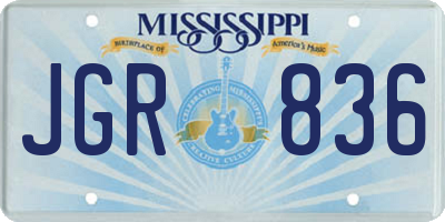 MS license plate JGR836