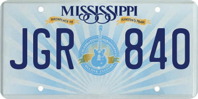 MS license plate JGR840