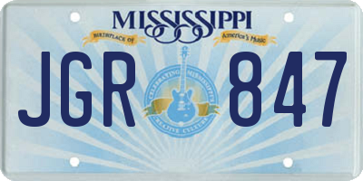 MS license plate JGR847