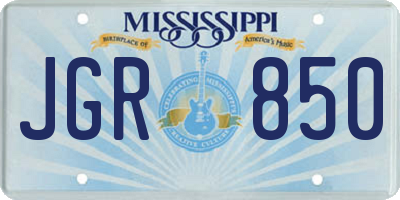 MS license plate JGR850