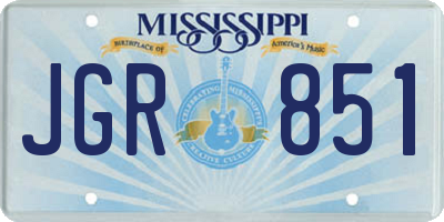 MS license plate JGR851