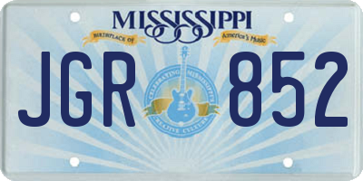MS license plate JGR852