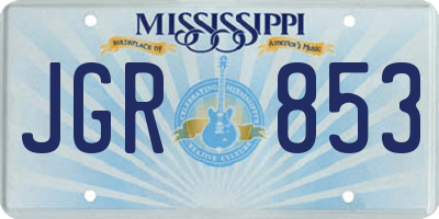 MS license plate JGR853