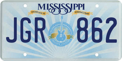 MS license plate JGR862