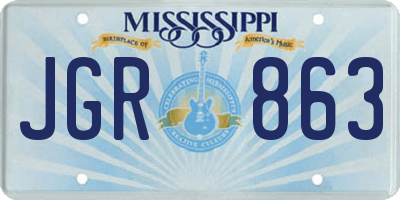 MS license plate JGR863