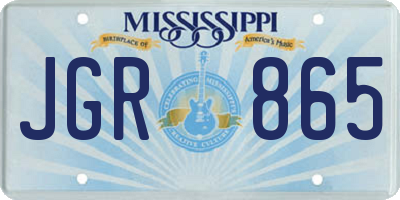 MS license plate JGR865