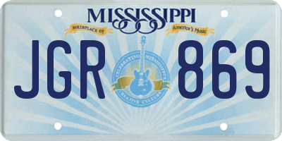 MS license plate JGR869